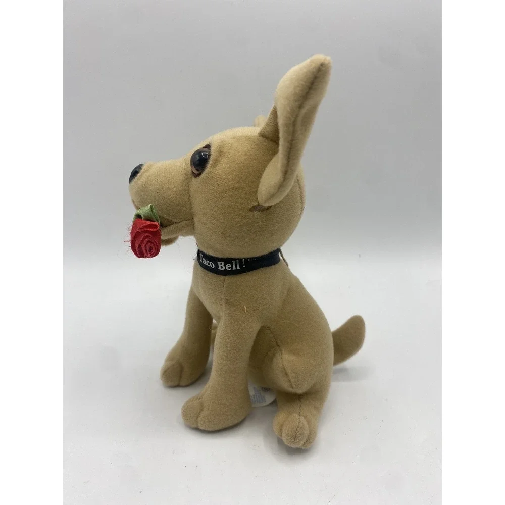 Yo Quiero Taco Bell Chihuahua Dog with Rose Plush Toy Vintage‎